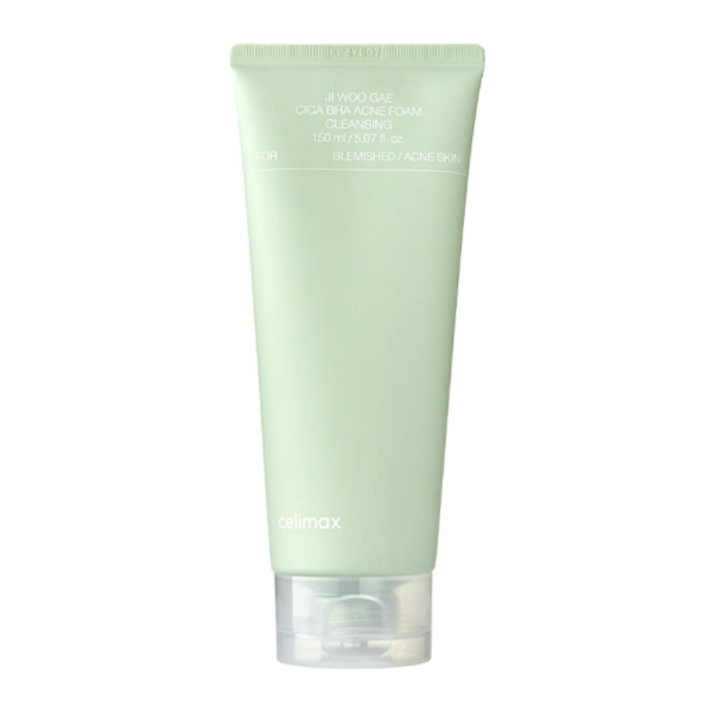 Celimax Ji Woo Gae Cica BHA Acne Foam Cleanser, Exfoliates, Clears Acne & Calms Skin