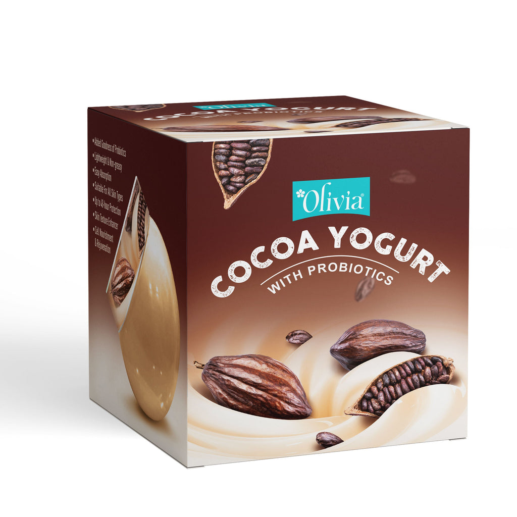 Olivia Cocoa Yogurt Moisturiser – With Probiotics for Deep Repair & Smooth, Glowing Skin