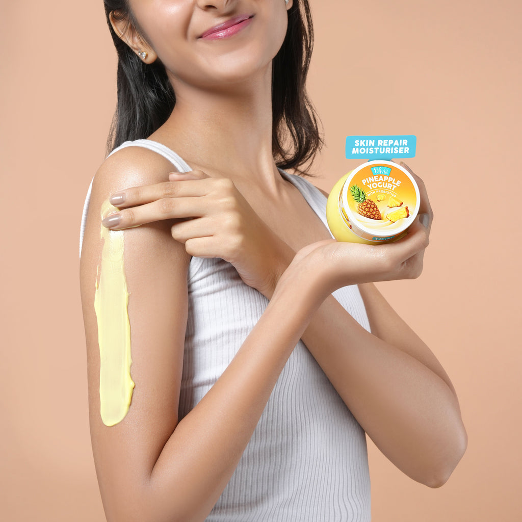 Olivia Pineapple Yogurt Moisturiser – With Probiotics for Skin Renewal & Natural Glow