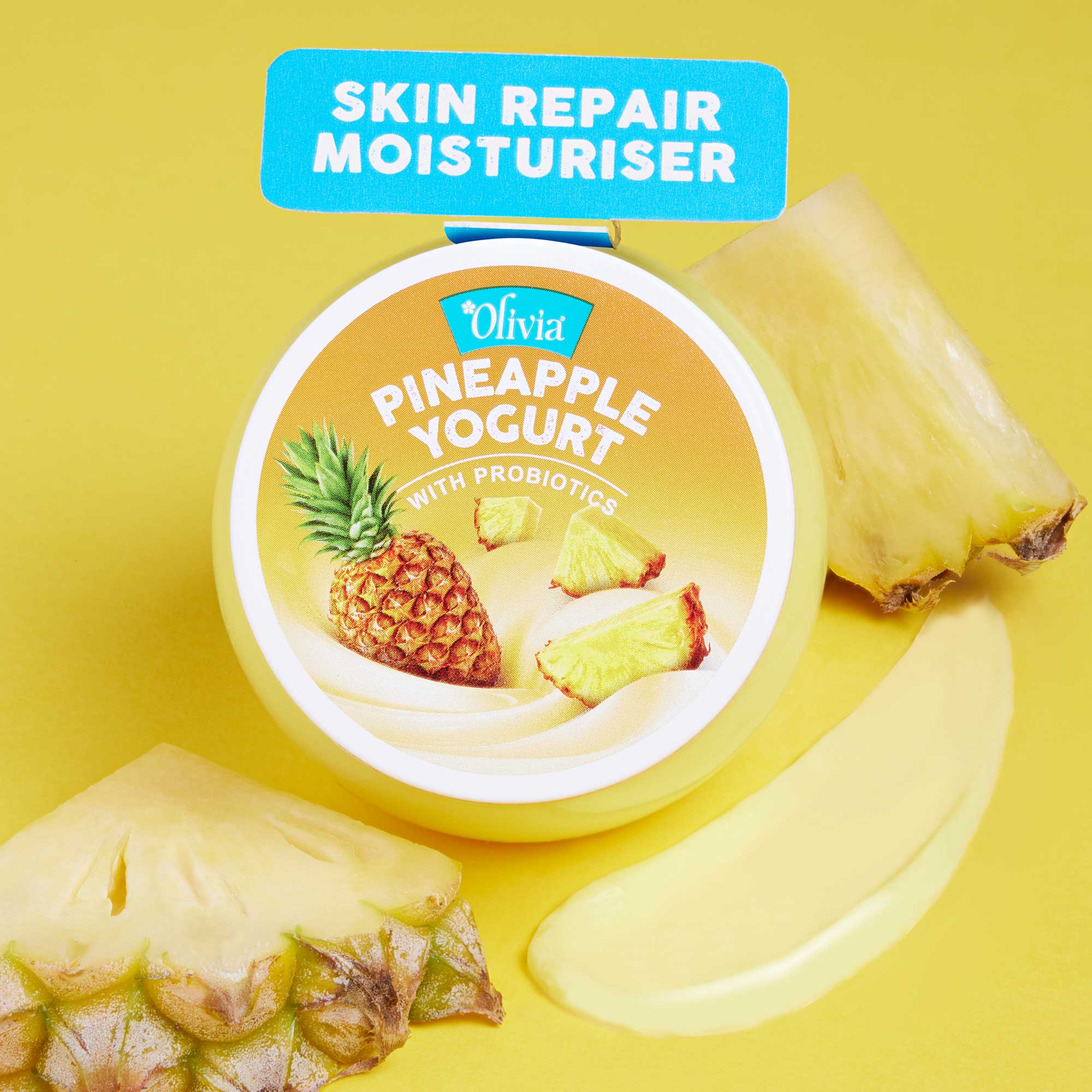 Olivia Pineapple Yogurt Moisturiser – With Probiotics for Skin Renewal & Natural Glow