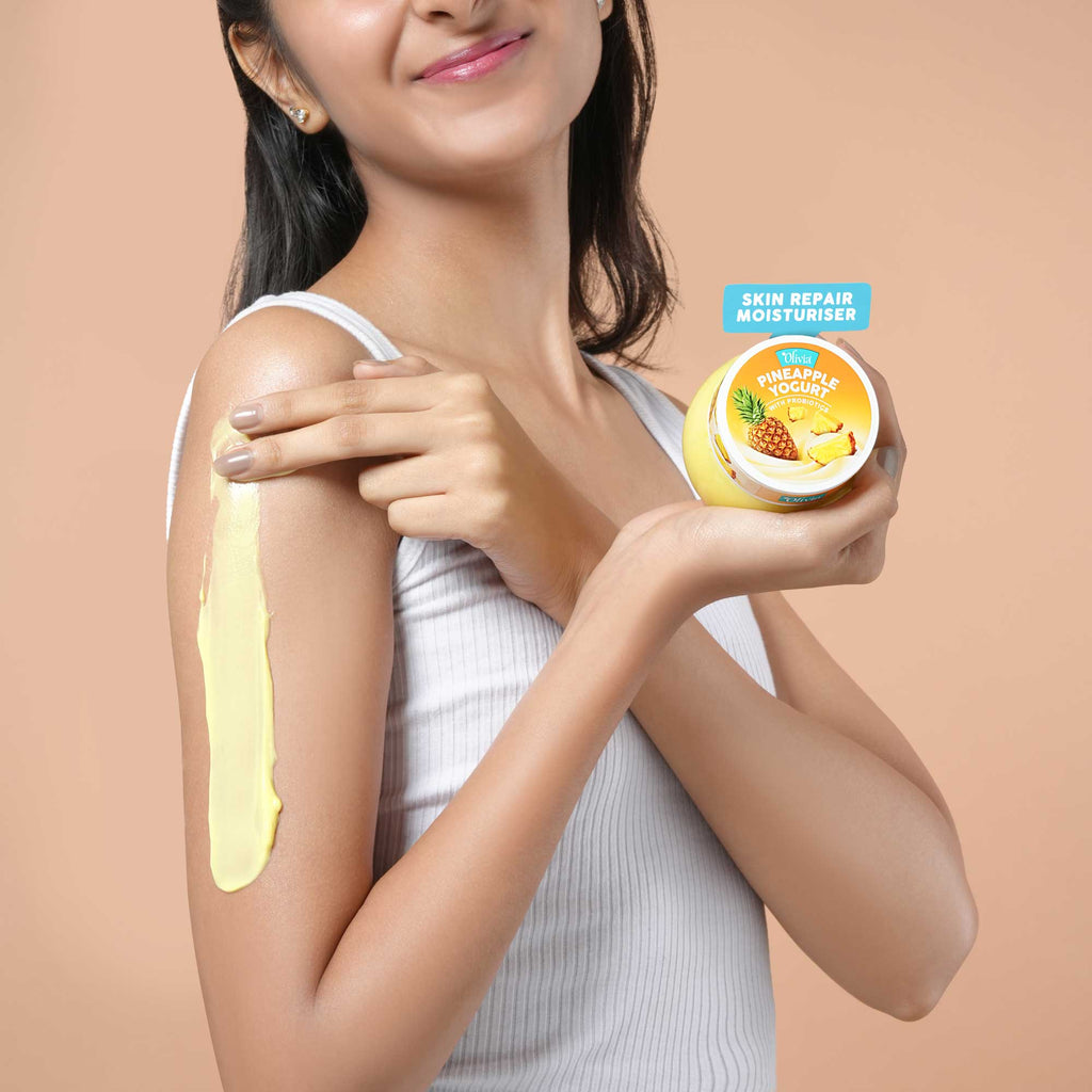 Olivia Pineapple Yogurt Moisturiser – With Probiotics for Skin Renewal & Natural Glow