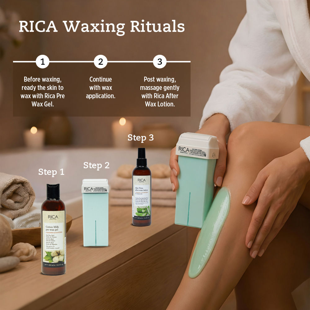 Rica Aloevera Liposoluable Wax Refill For Sensitive Skin With Glyceryl Rosinate & Natural Beeswax