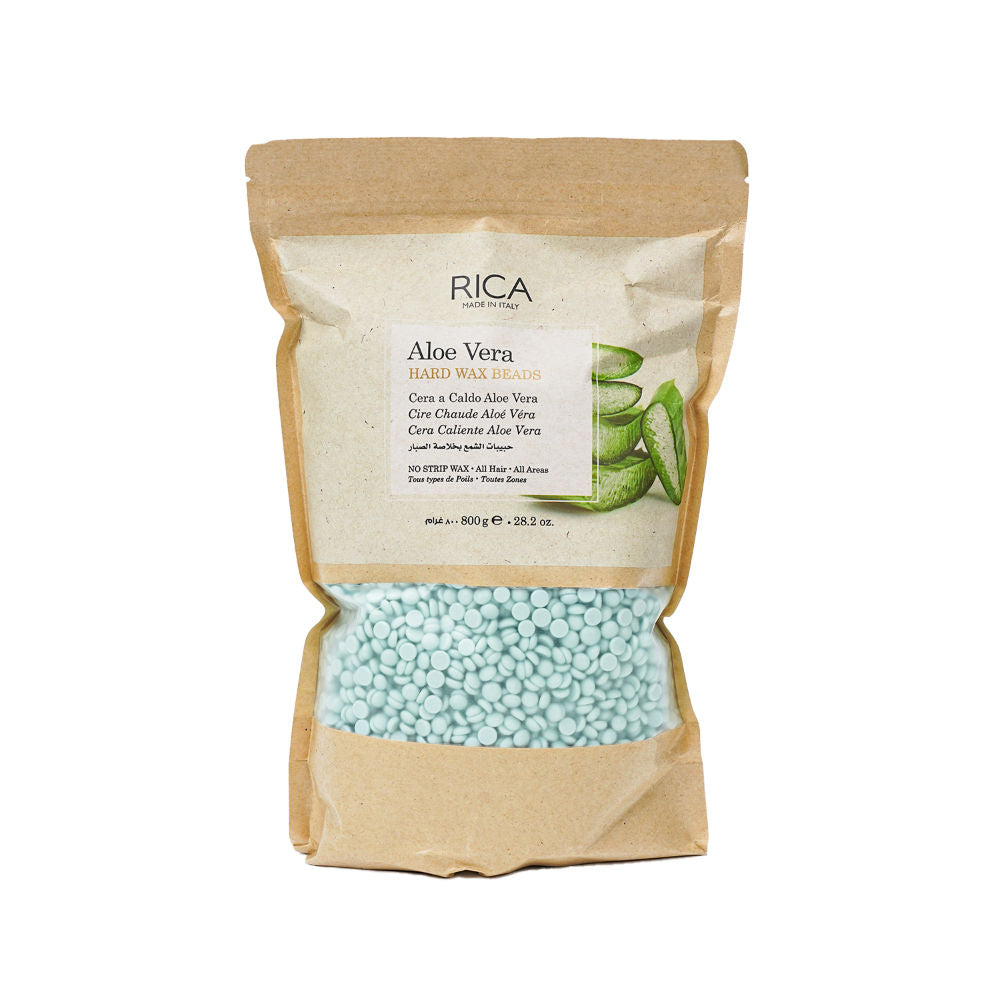 Rica Aloe Vera Beads Wax For Sensitive Skin With Glyceryl Rosinate & Cocoa Seed Butter