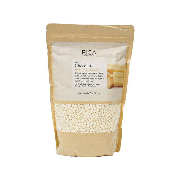Rica White Chocolate Beads Wax For Dry Skin With Glyceryl Rosinate & Cocoa Seed Butter