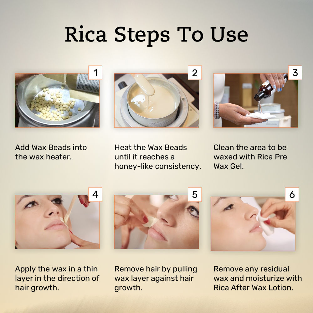 Rica White Chocolate Beads Wax For Dry Skin With Glyceryl Rosinate & Cocoa Seed Butter