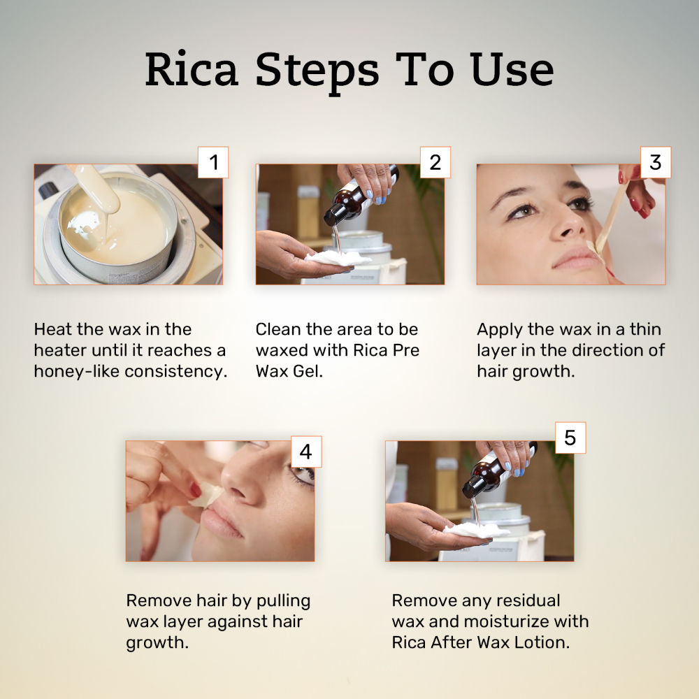 Rica Brazilian Stripless Wax For Sensitive Skin With Glyceryl Rosinate & Natural Beeswax