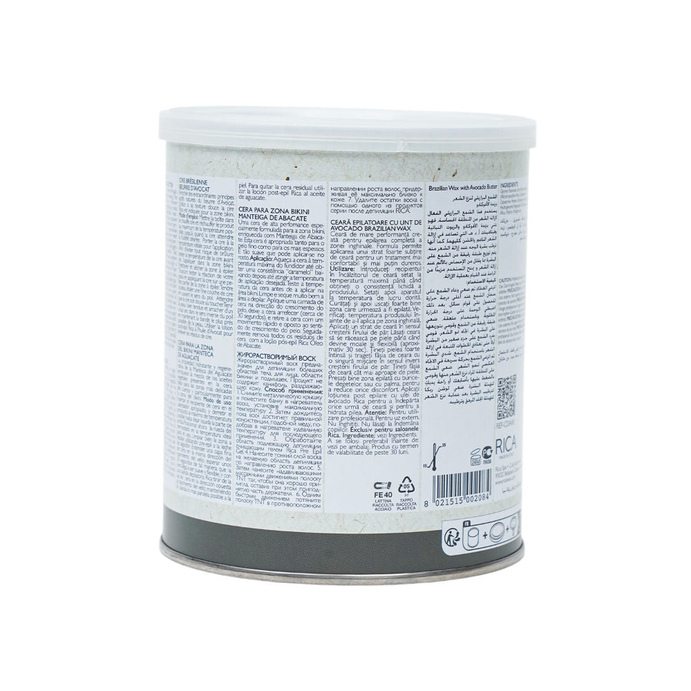 Rica Brazilian Stripless Wax For Sensitive Skin With Glyceryl Rosinate & Natural Beeswax