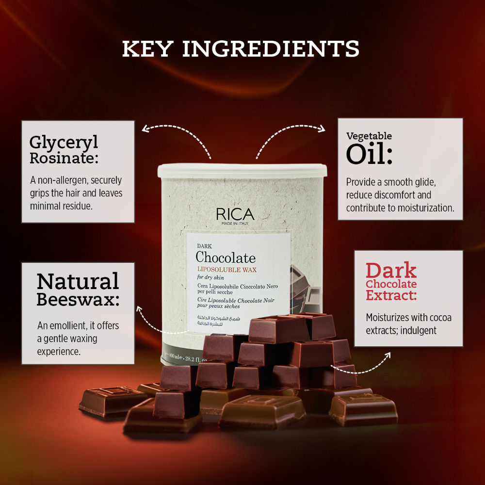 Rica Dark Chocolate Liposoluble Wax For Dry Skin