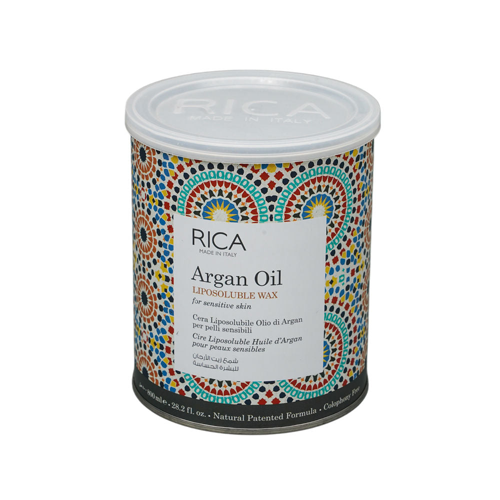 Rica Argan Oil Liposoluble Wax For Sensitive Skin With Glyceryl Rosinate & Natural Beeswax