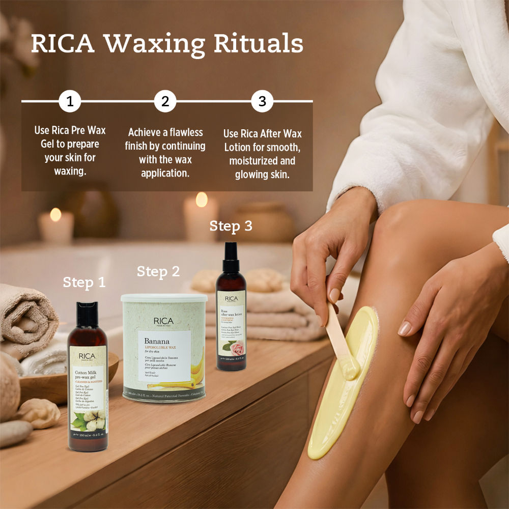Rica Banana Liposoluble Wax For Dry Skin With Glyceryl Rosinate & Natural Beeswax