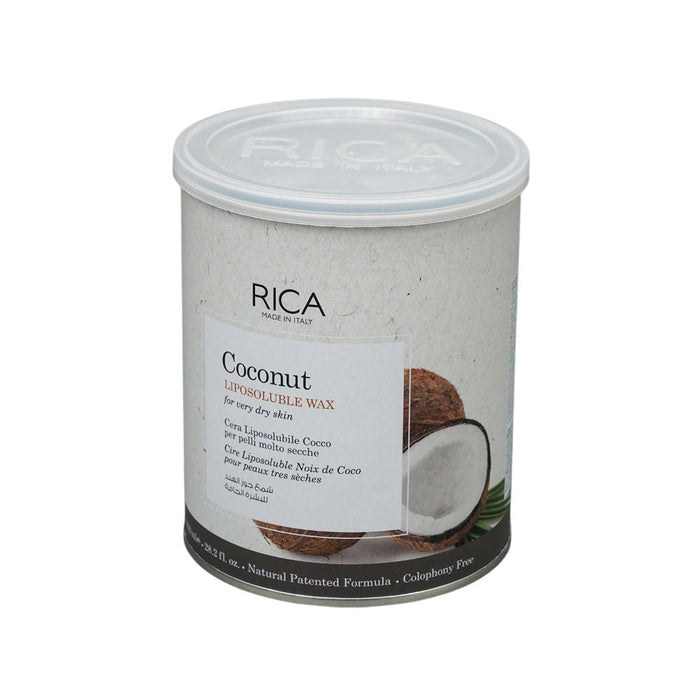 Rica Coconut Liposoluble Wax For Extremely Dry Skin With Glyceryl Rosinate & Natural Beeswax