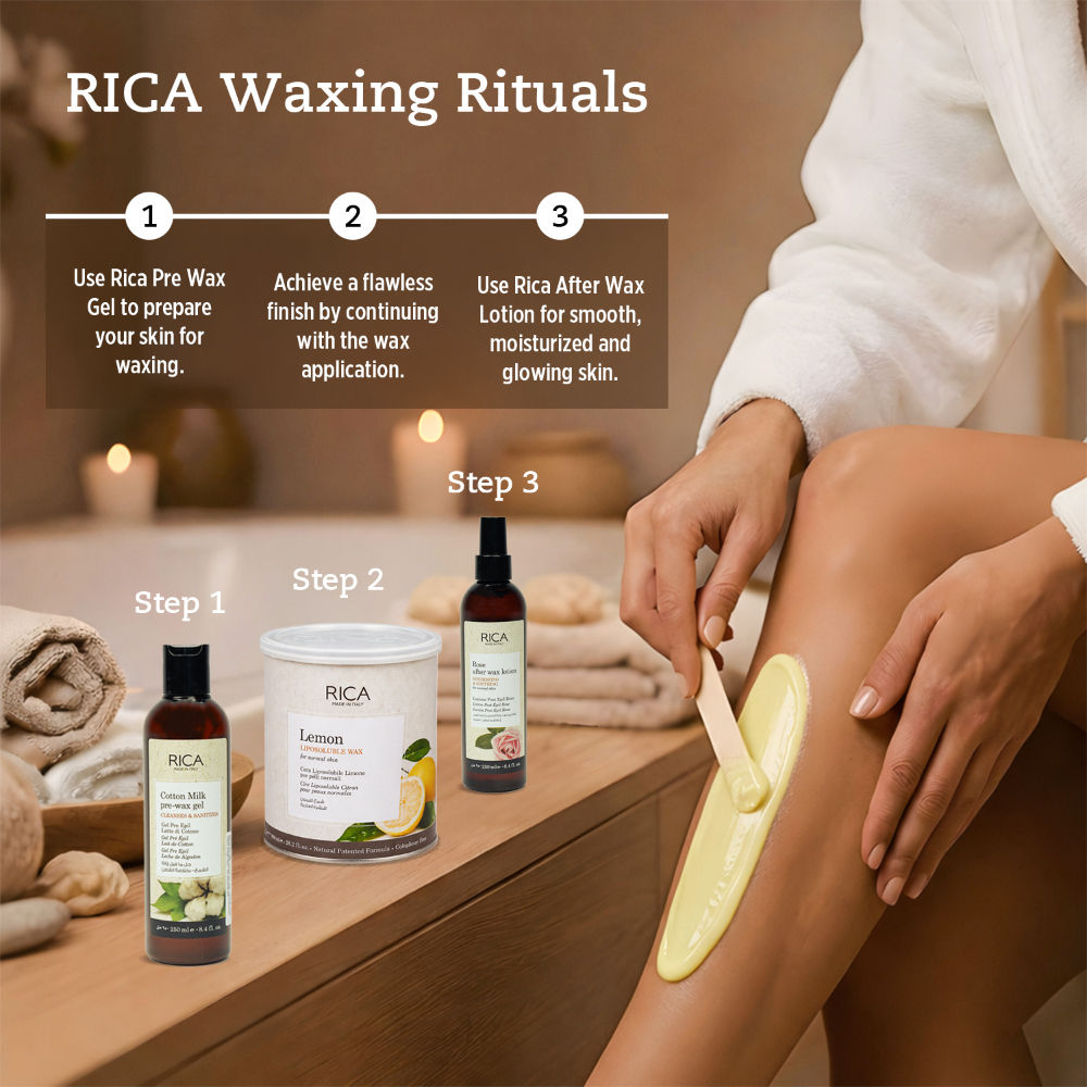 Rica Lemon Liposoluble Wax For Normal Skin With Glyceryl Rosinate & Natural Beeswax