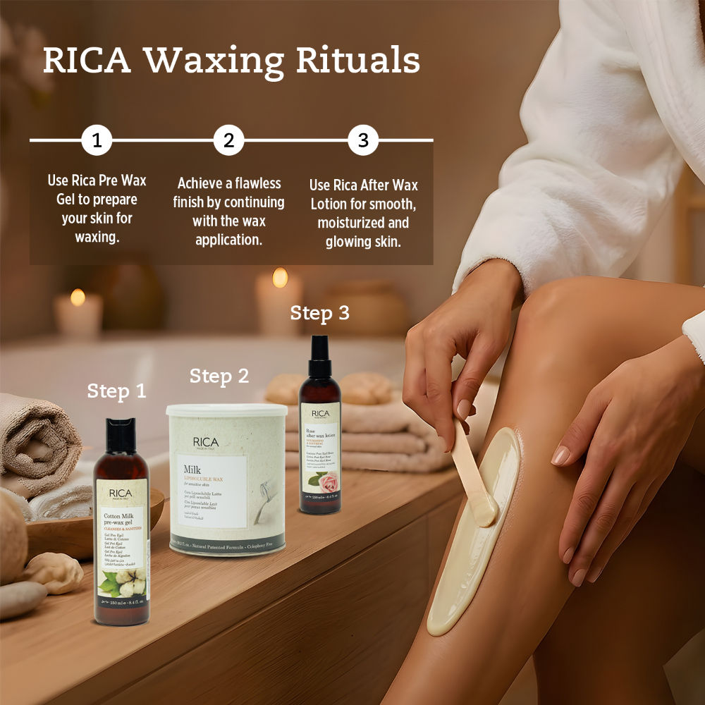 Rica Milk Liposoluble Wax For Sensitive Skin With Glyceryl Rosinate & Natural Beeswax
