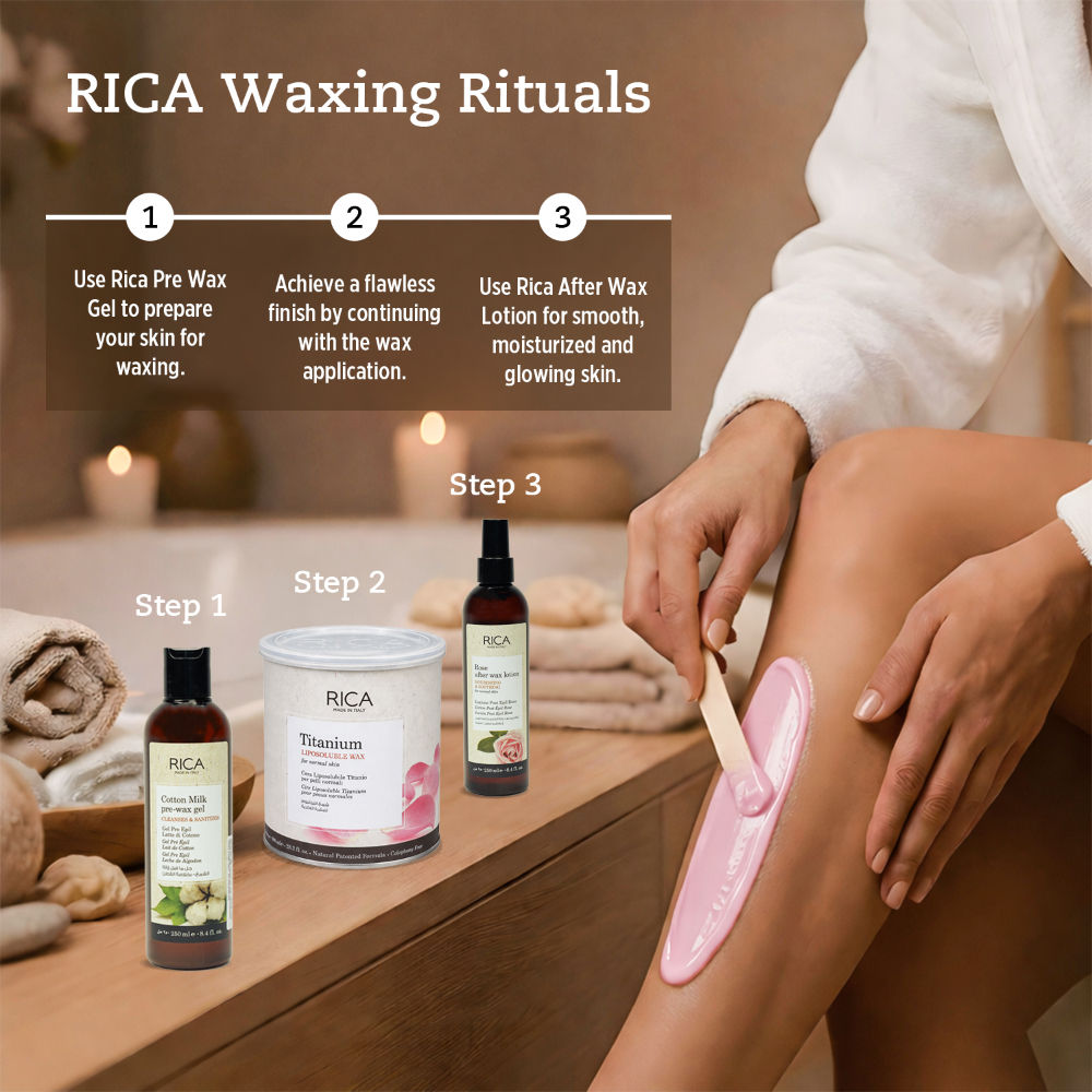 Rica Rose Liposoluble Wax For Normal Skin With Glyceryl Rosinate & Natural Beeswax