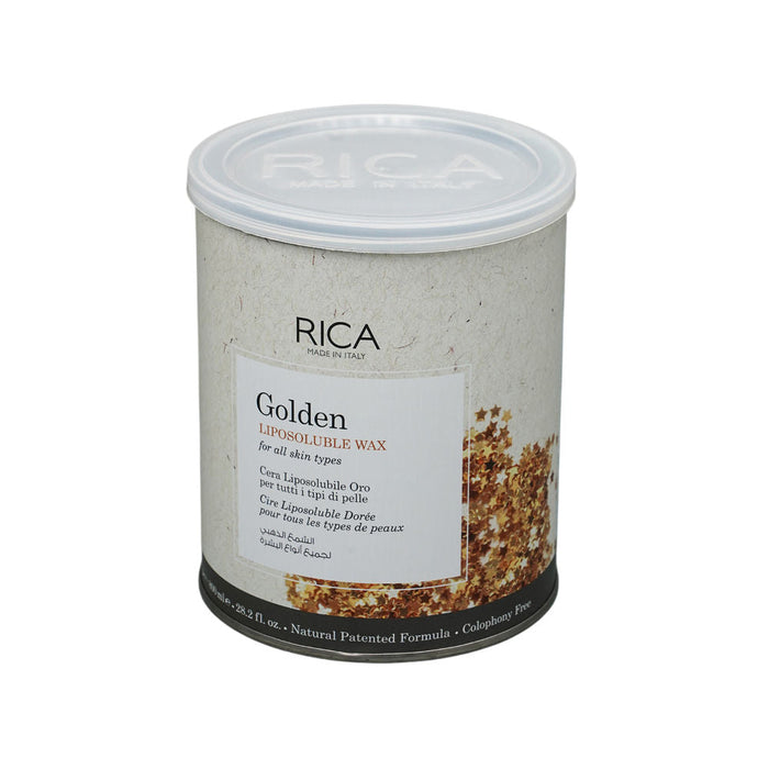 Rica Golden Liposoluble Wax For All Skin Type With Glyceryl Rosinate & Natural Beeswax