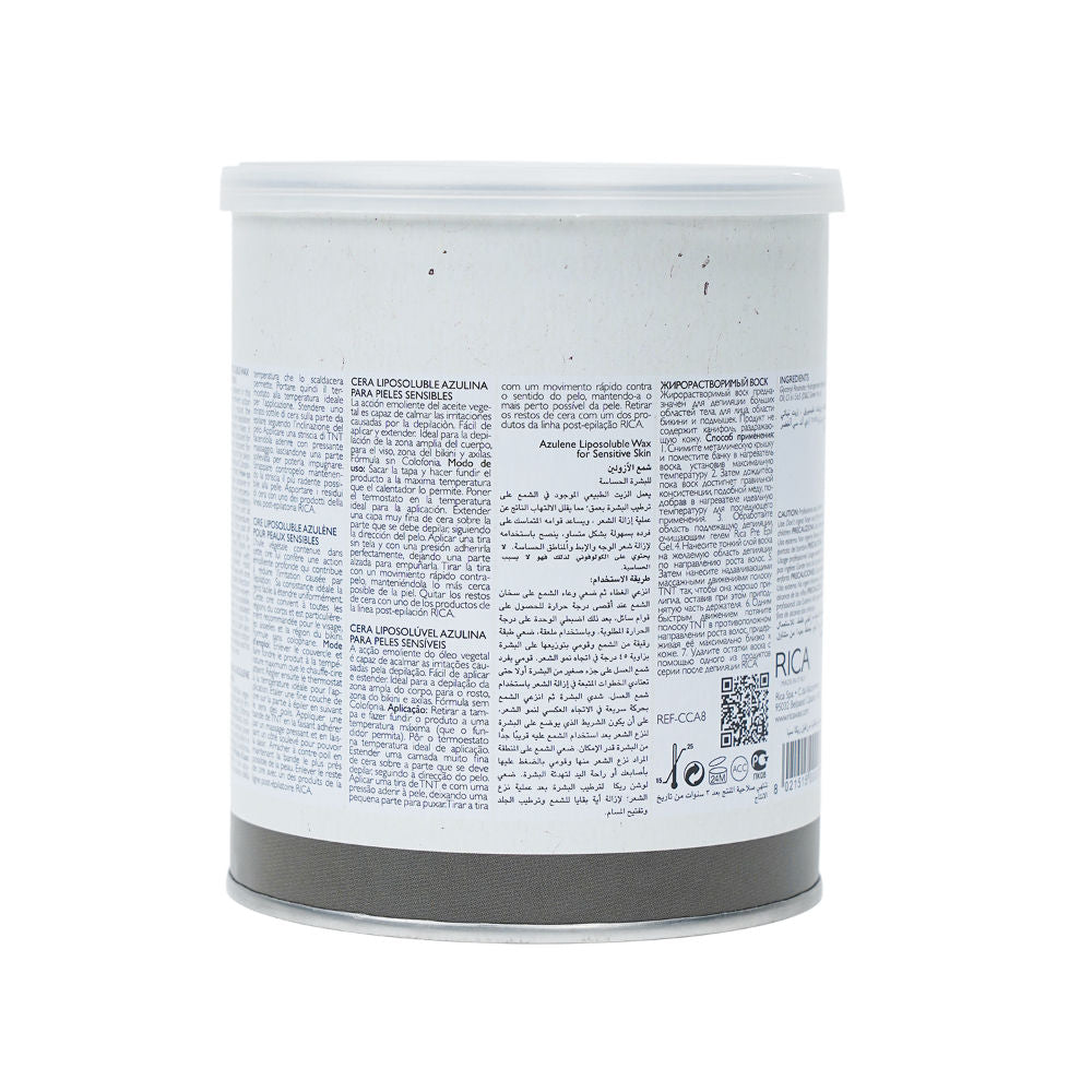 Rica Azulene Liposoluble Wax For Sensitive Skin With Glyceryl Rosinate & Natural Beeswax