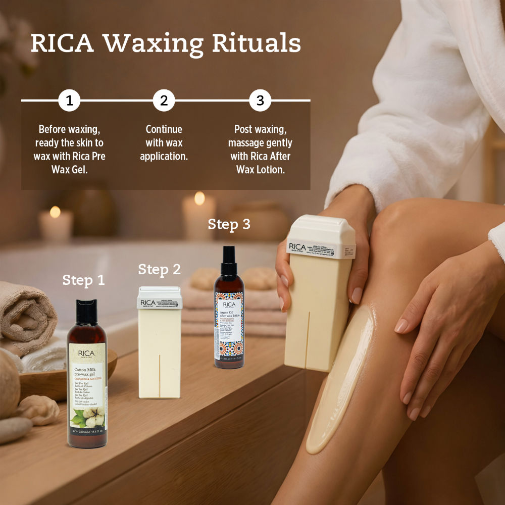 Rica Argan Oil Liposoluable Wax Refill For Sensitive Skin With Glyceryl Rosinate & Natural Beeswax