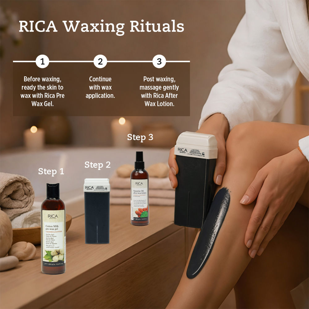 Rica Black Liposoluable Wax Refill For All Skin Type With Glyceryl Rosinate & Natural Beeswax
