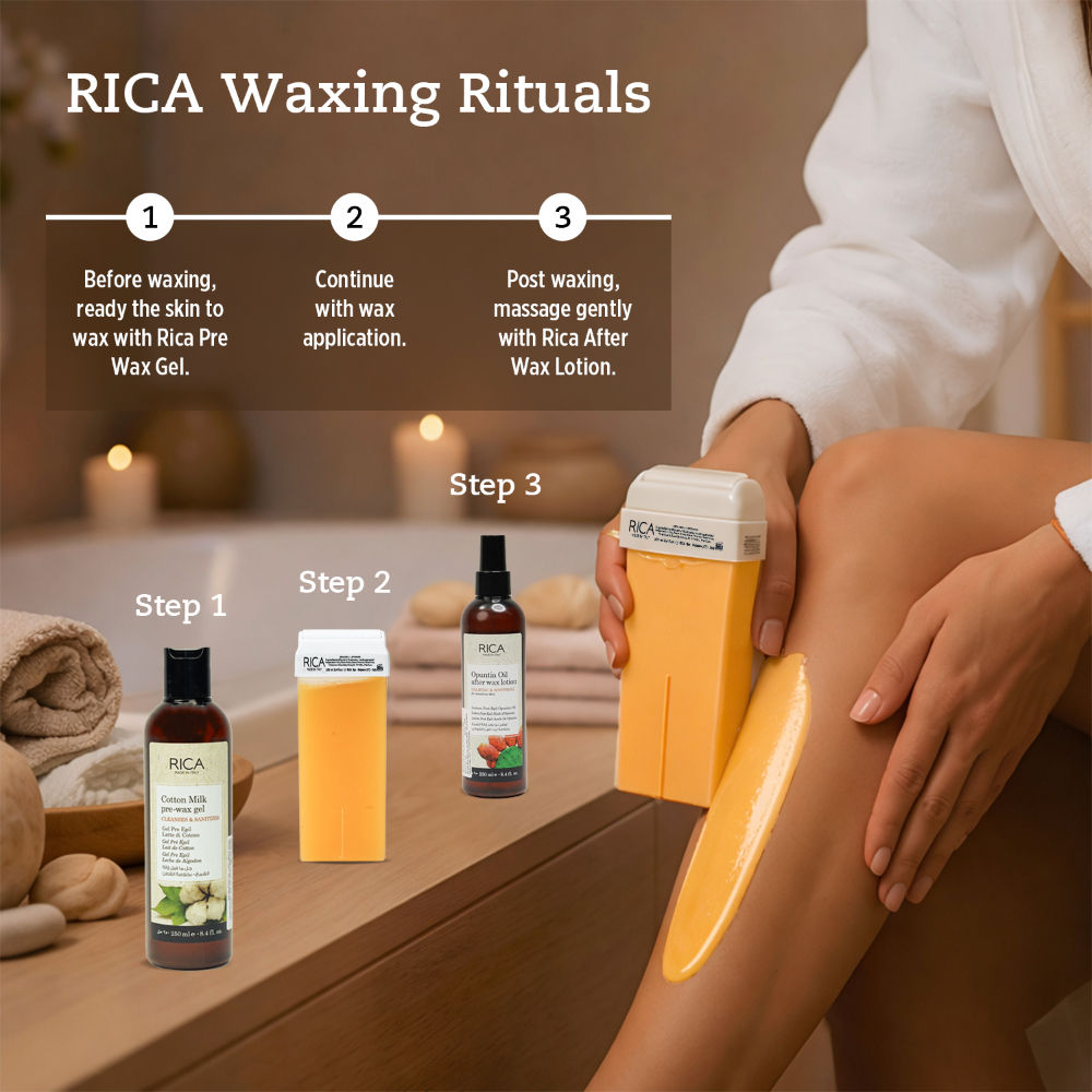Rica Golden Liposoluable Wax Refill For All Skin Type With Glyceryl Rosinate & Natural Beeswax