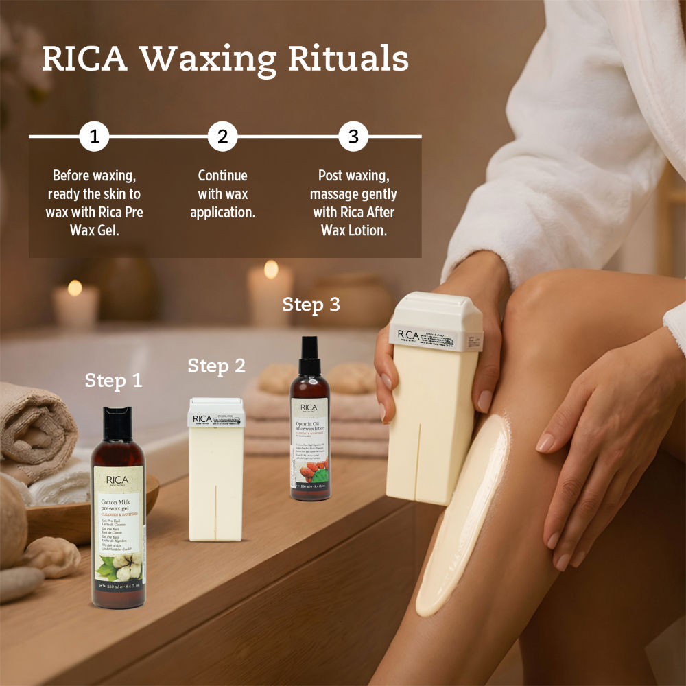 Rica Opuntia Oil Liposoluable Wax Refill For Sensitive Skin With Glyceryl Rosinate & Beeswax
