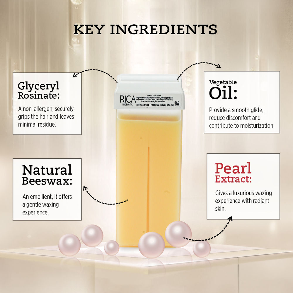 Rica Pearl Liposoluable Wax Refill For All Skin Type With Glyceryl Rosinate & Natural Beeswax