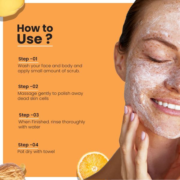 Oxyglow Herbals Vitamin C Scrub, Niacinamide & Aloe Vera