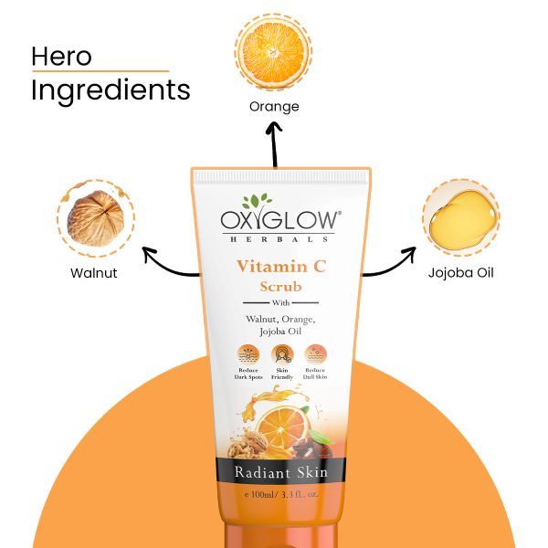 Oxyglow Herbals Vitamin C Scrub, Niacinamide & Aloe Vera
