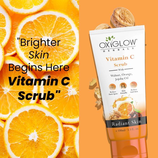 Oxyglow Herbals Vitamin C Scrub, Niacinamide & Aloe Vera