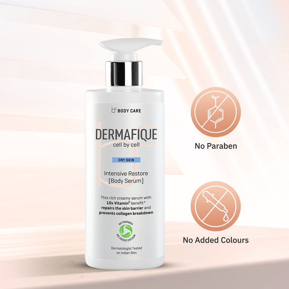 Dermafique Intensive Restore Body Lotion, Lightweight Non-Sticky, 18% Emollient