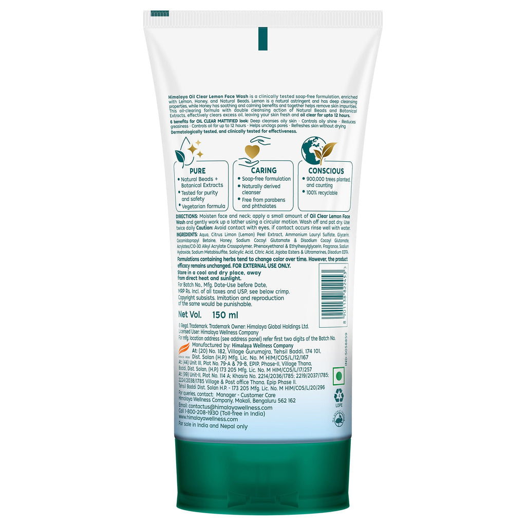 Himalaya Oil Clear Lemon Face Wash