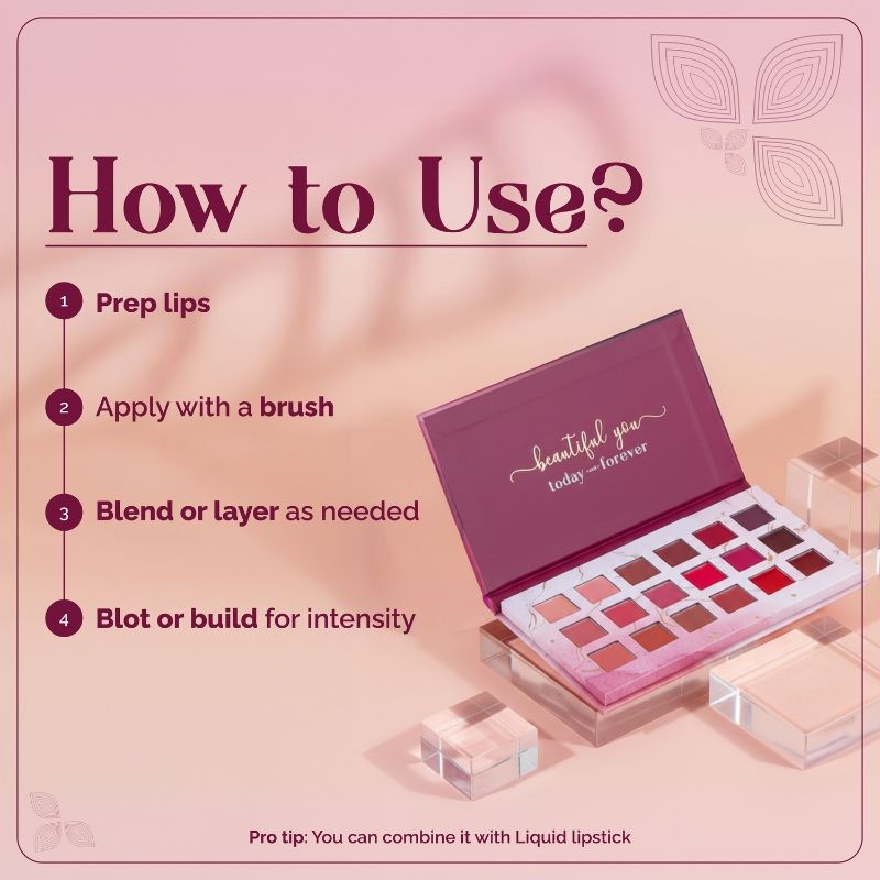 Aflairza Velvet Luxe 18-Shade Lip Palette