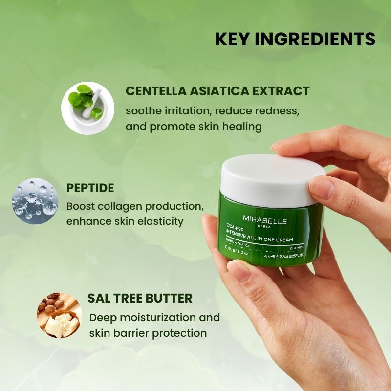 Mirabelle Korea Cica + Peptide All in One Moisturing Cream