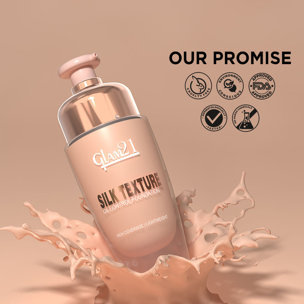 GLAM21 Silk Foundation With Oil-free Formula & SPF35