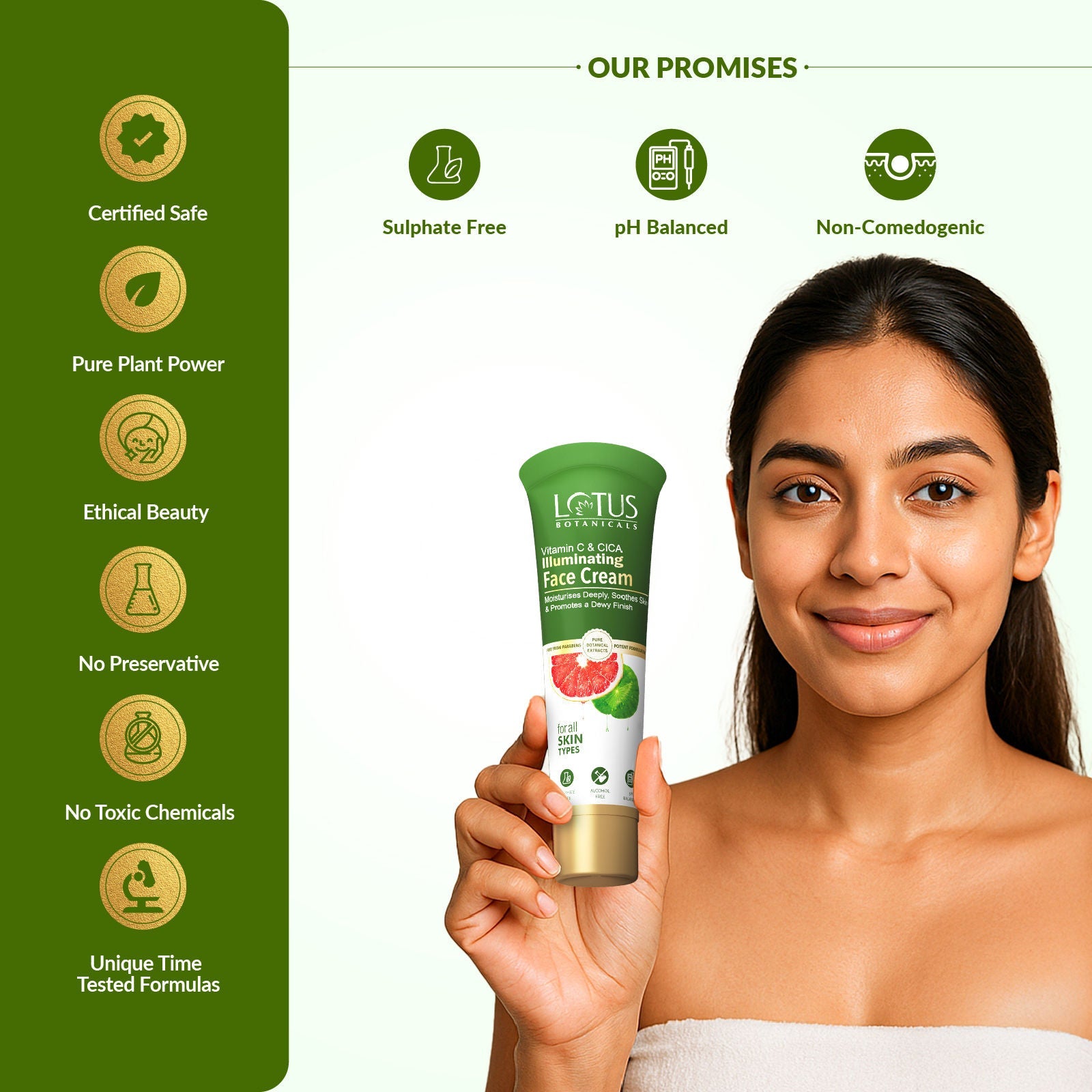 Lotus Botanicals Vitamin C & Cica Illuminating Face Cream