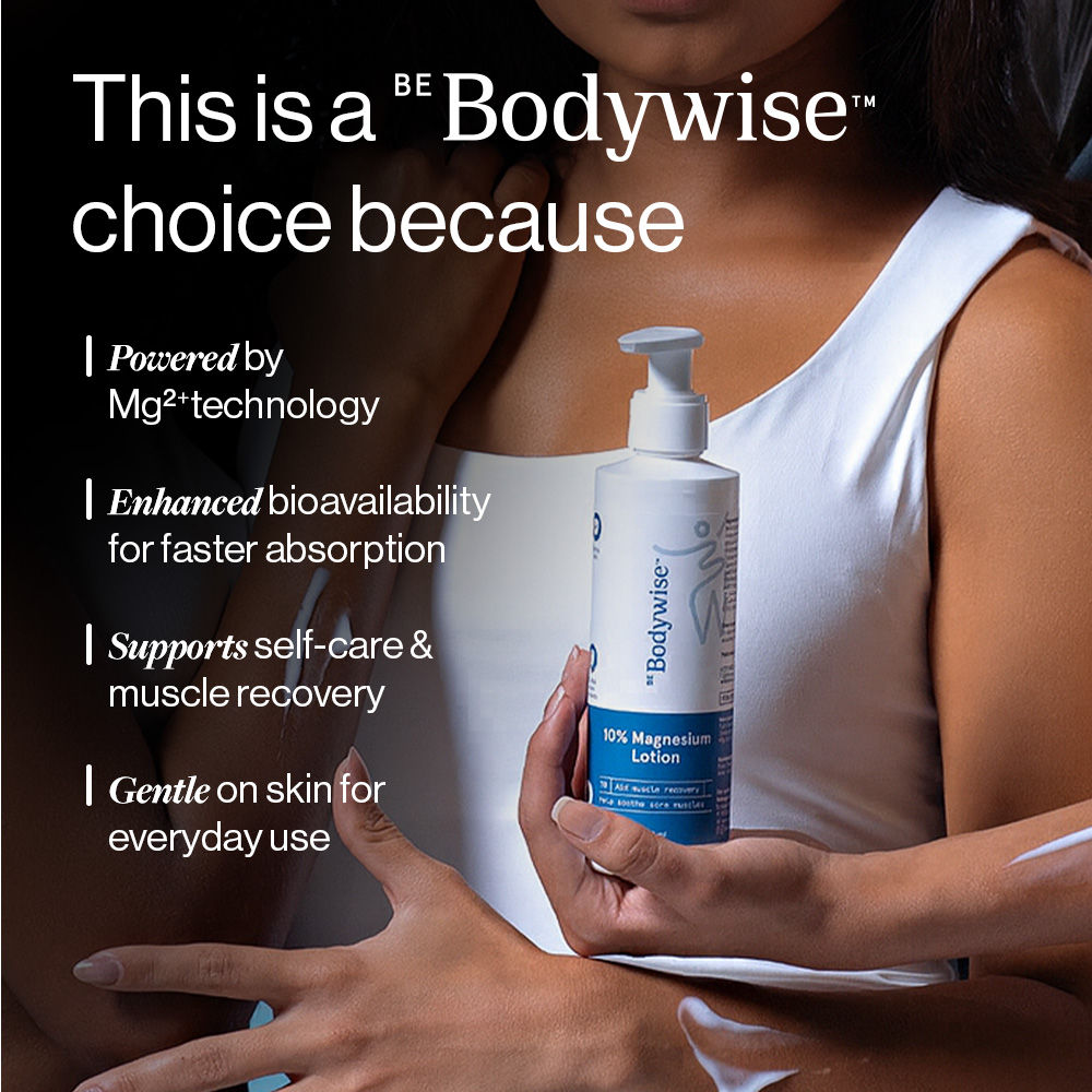 Be Bodywise 10% Magnesium Body Lotion For Muscle Soreness & Cramps