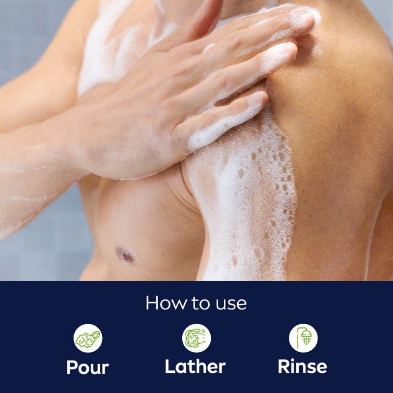NIVEA MEN Body Wash, Energy with Mint Extracts, Shower Gel for Body, Face & Hair