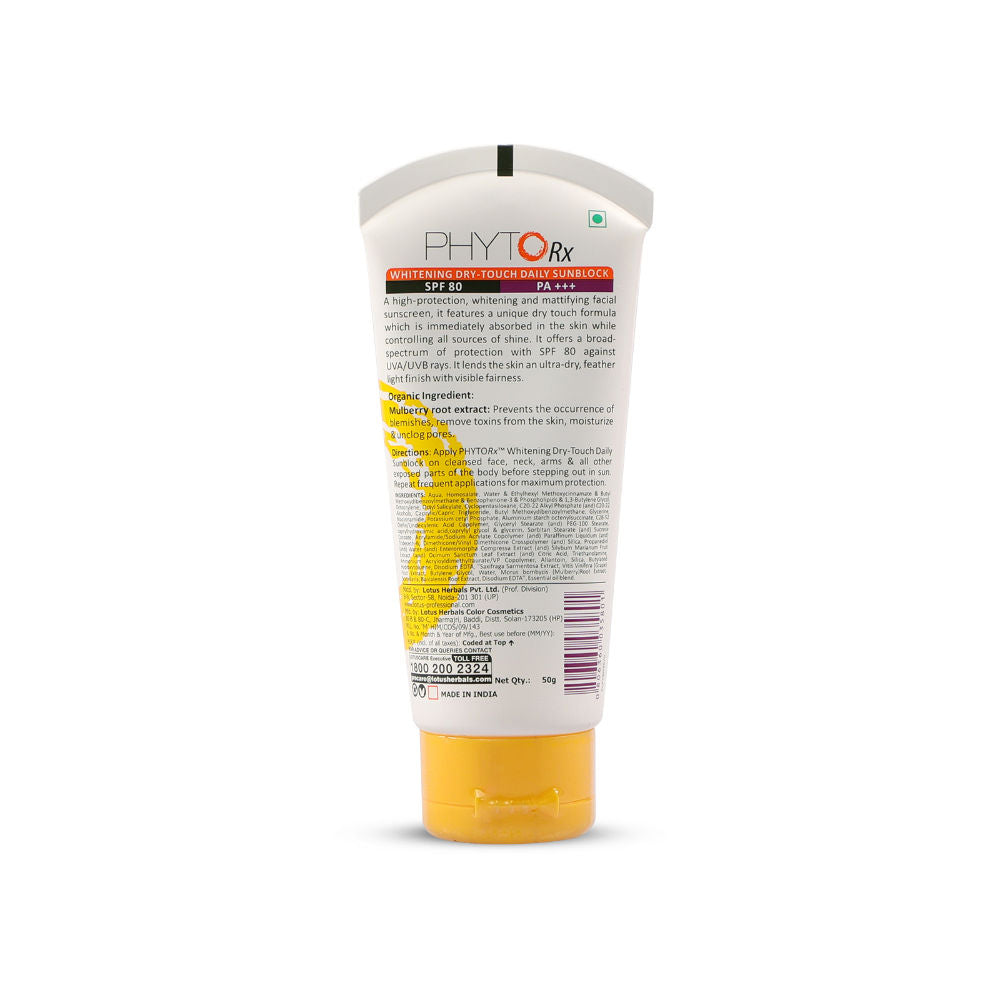 Lotus Herbals PhytoRx Whitening Dry-Touch Daily Sunblock SPF 80 PA+++