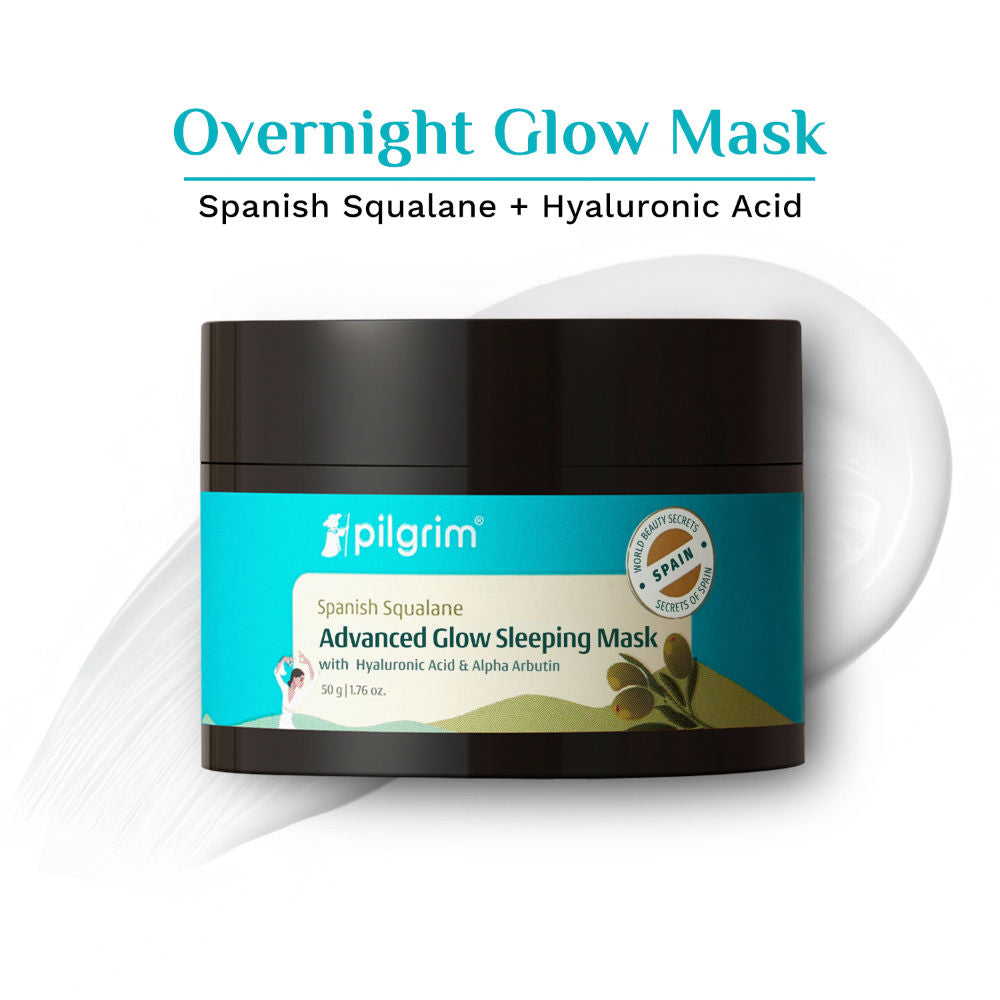Pilgrim Squalane Glow Sleeping Mask with Alpha Arbutin & Hyaluronic Acid