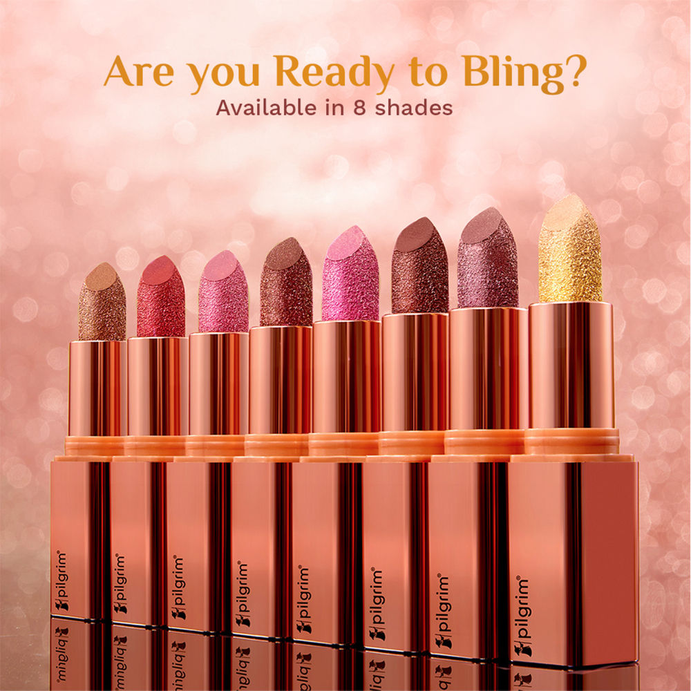 Pilgrim Glitter Lipstick With Matte Finish