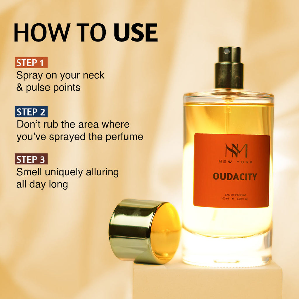 Nourish Mantra NM New York Oudacity Luxury Perfume with Unisex fragrance & Long-lasting Stay