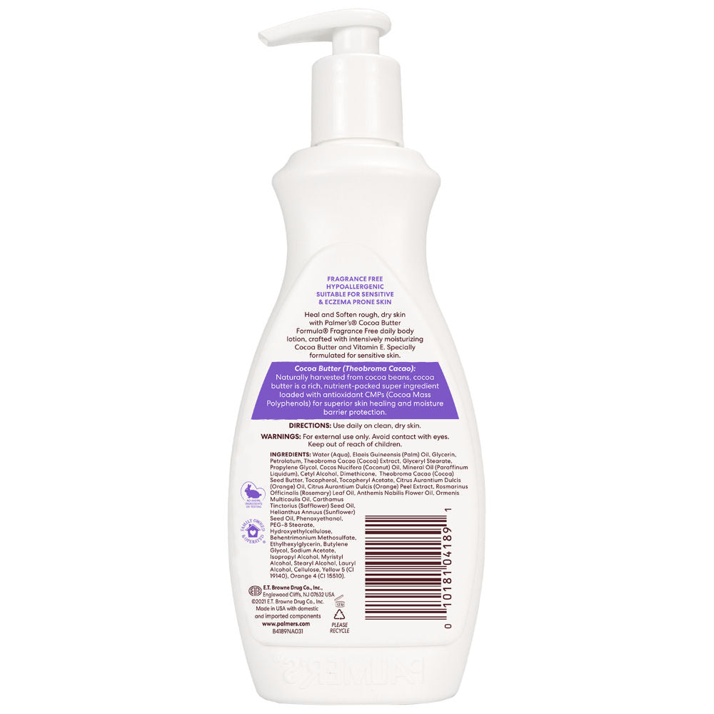 Palmer's Cocoa Butter Formula Heals Softens Fragrance Free Body Lotion