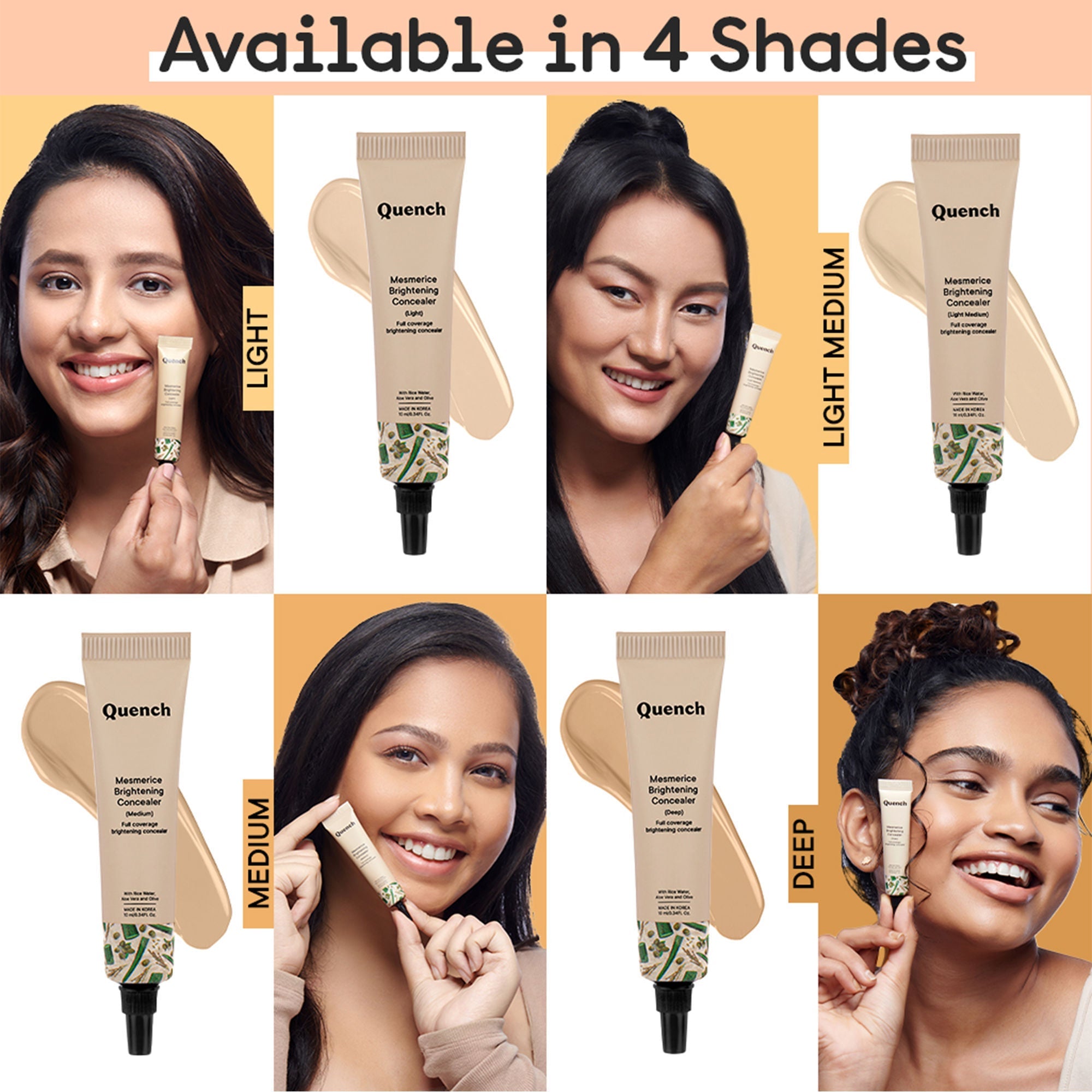 Quench Brightening Cream Concealer With Rice Water