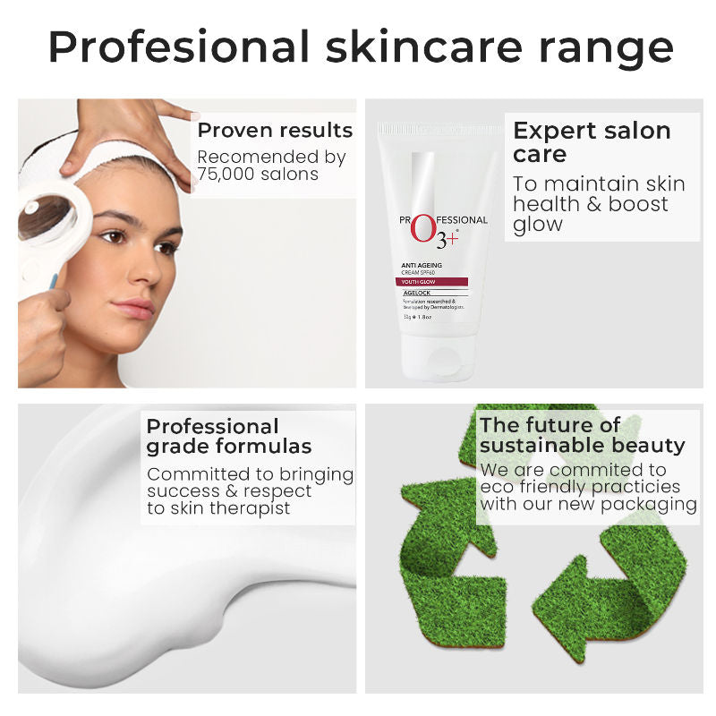 O3+ Agelock Anti Ageing Youth Glow Sunscreen Cream SPF 60