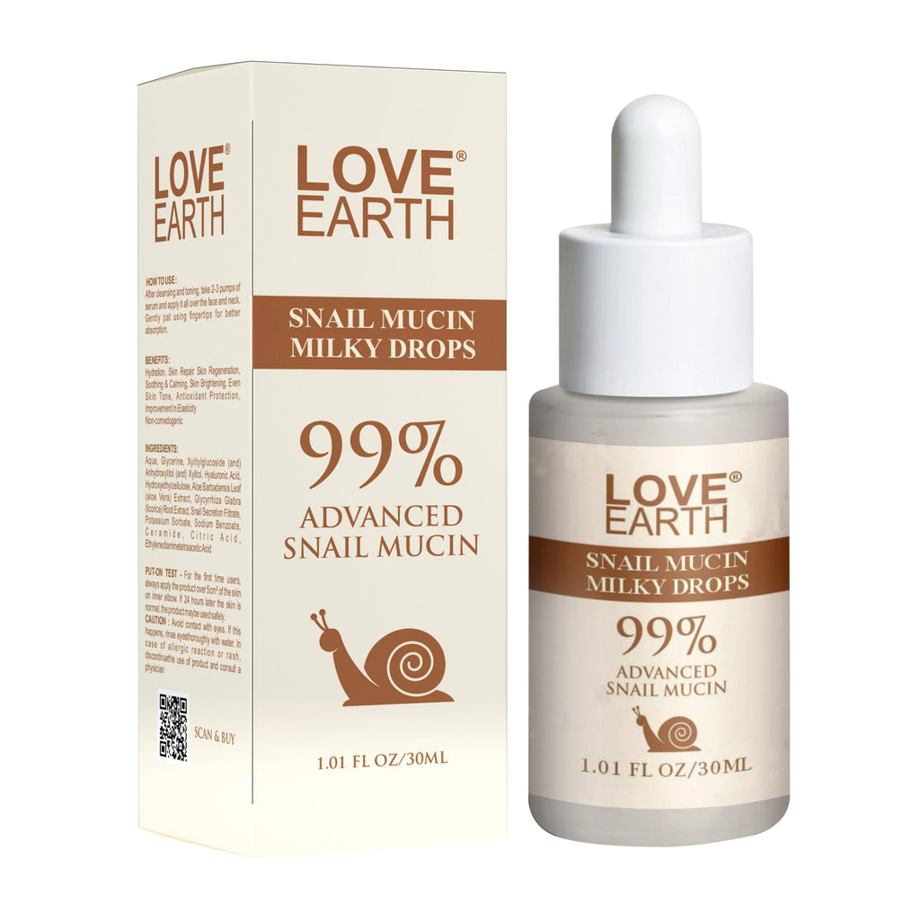 Love Earth Snail Mucin Milky Drops