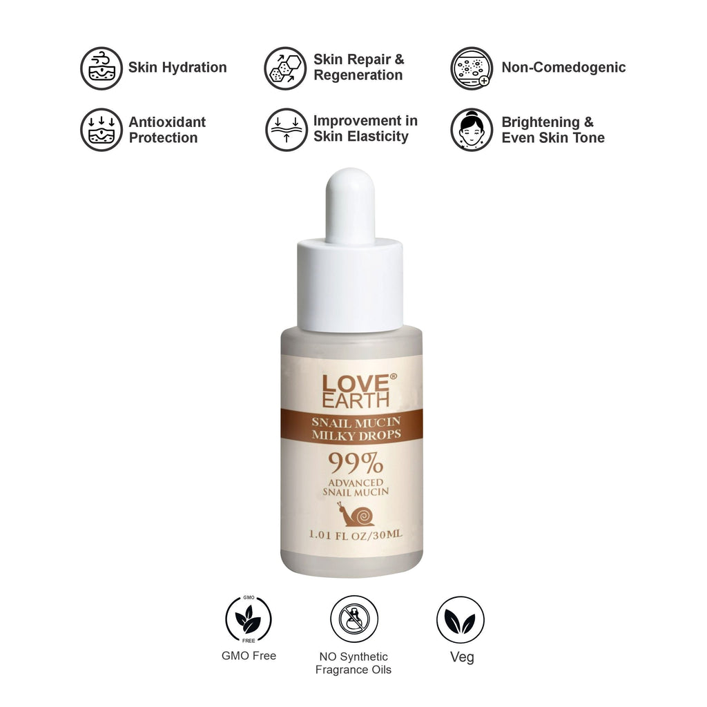 Love Earth Snail Mucin Milky Drops