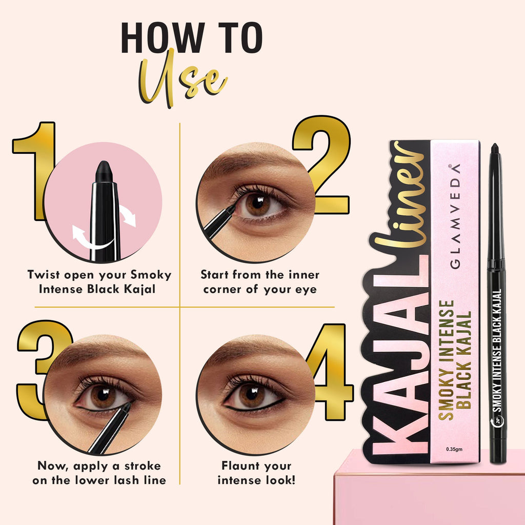 Glamveda Smoky Intense Black Kajal