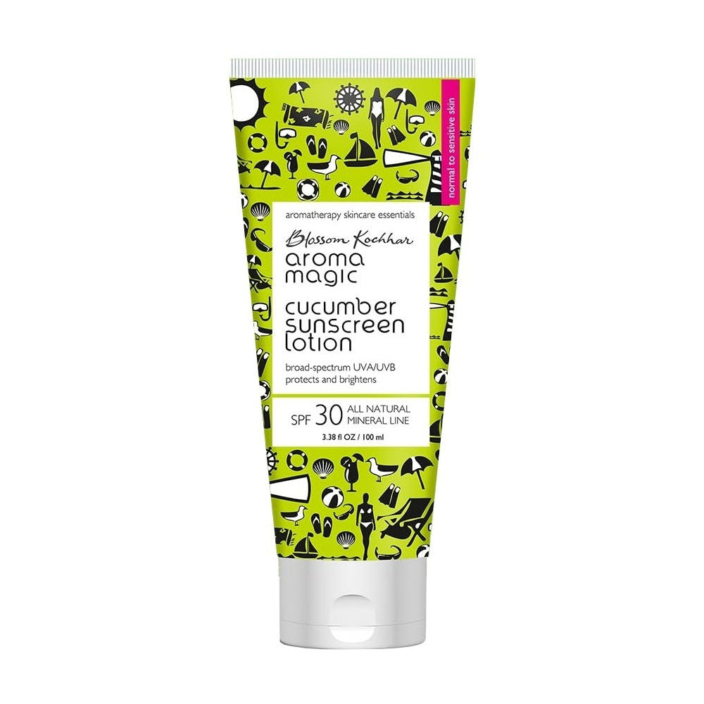 Aroma Magic Cucumber Sunscreen Lotion SPF 30 UVA/UVB All Natural Mineral Line