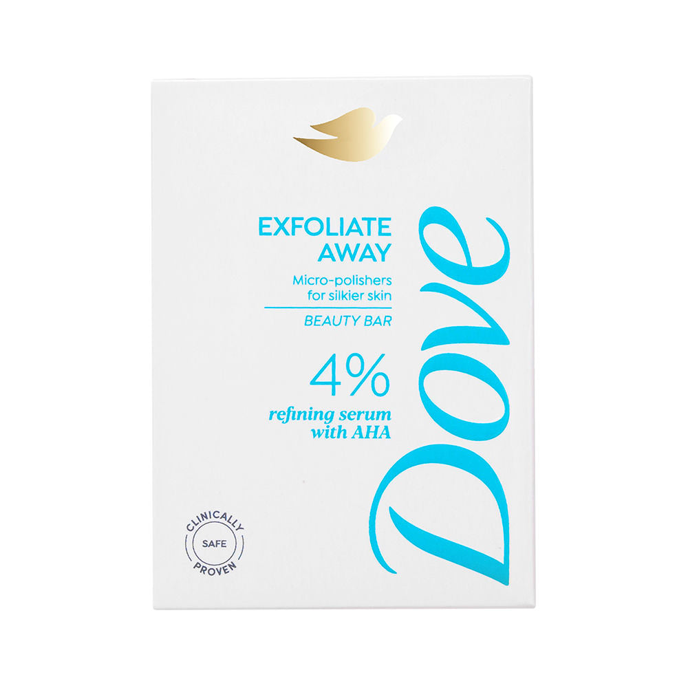 Dove Exfoliate Away Serum Beauty Bar with 4% Refining Serum + AHA