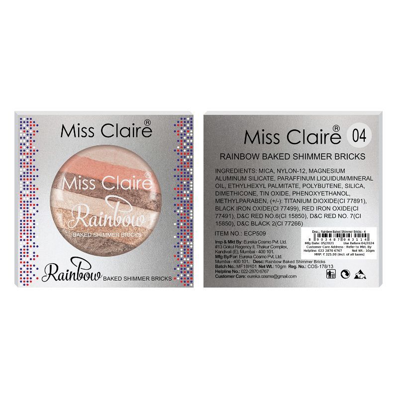 Miss Claire Rainbow Baked Shimmer Bricks
