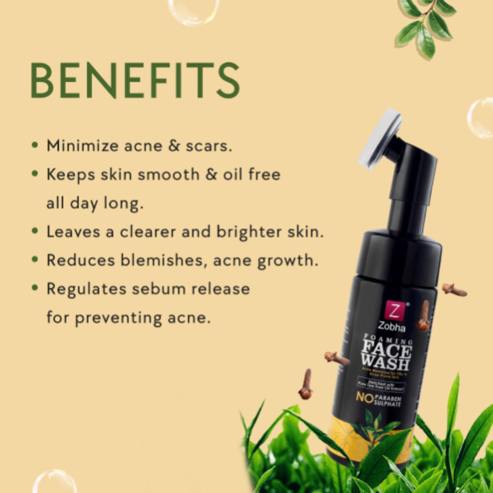 Zobha Tea Tree Foaming Face Wash